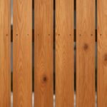 Close-up of wooden fence panels showing grain and texture